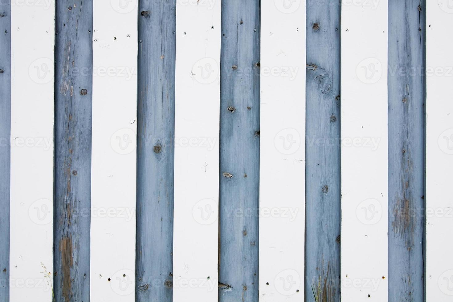 clôture en bois bleu et blanc photo