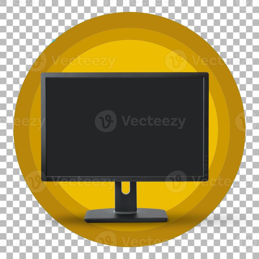 moniteur pc vierge avec fond transparent photo