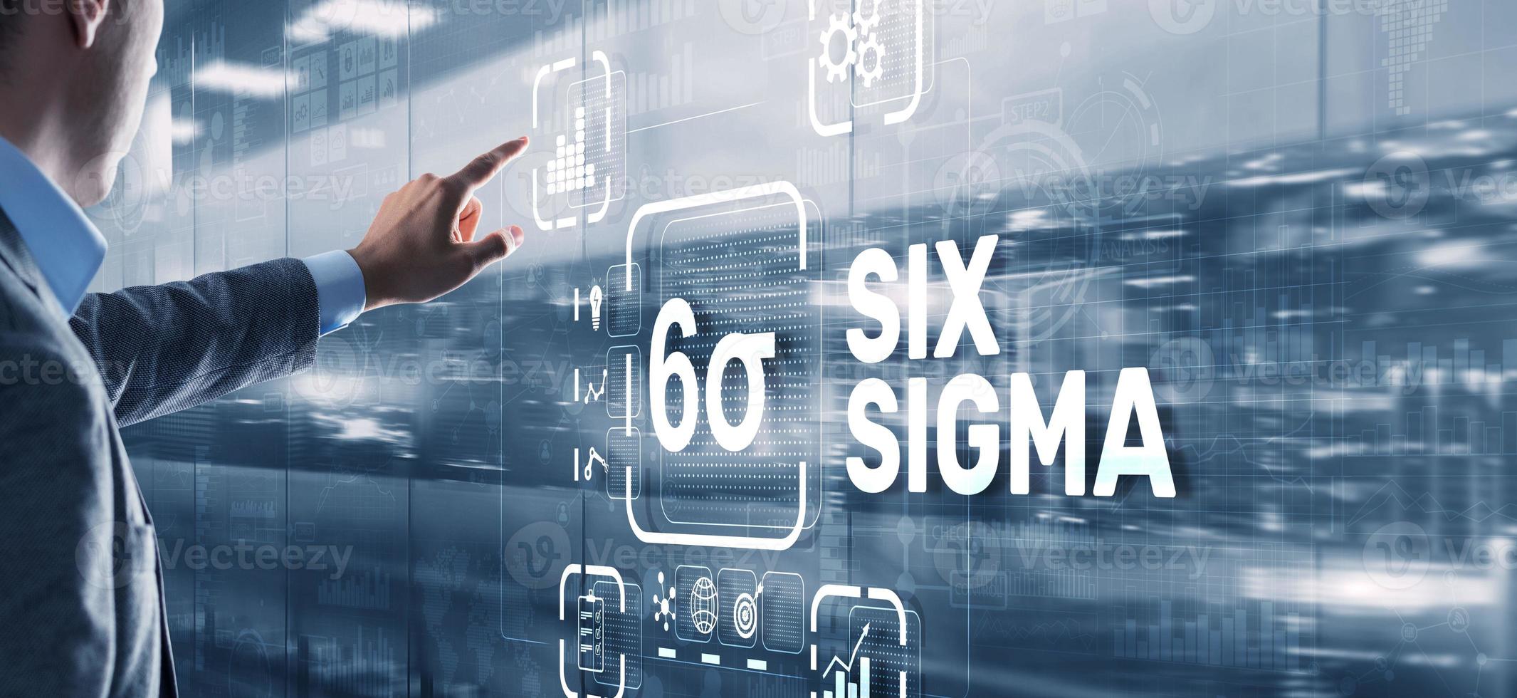 six Sigma. concept de gestion visant à améliorer la qualité du travail d'une organisation ou d'une unité distincte photo