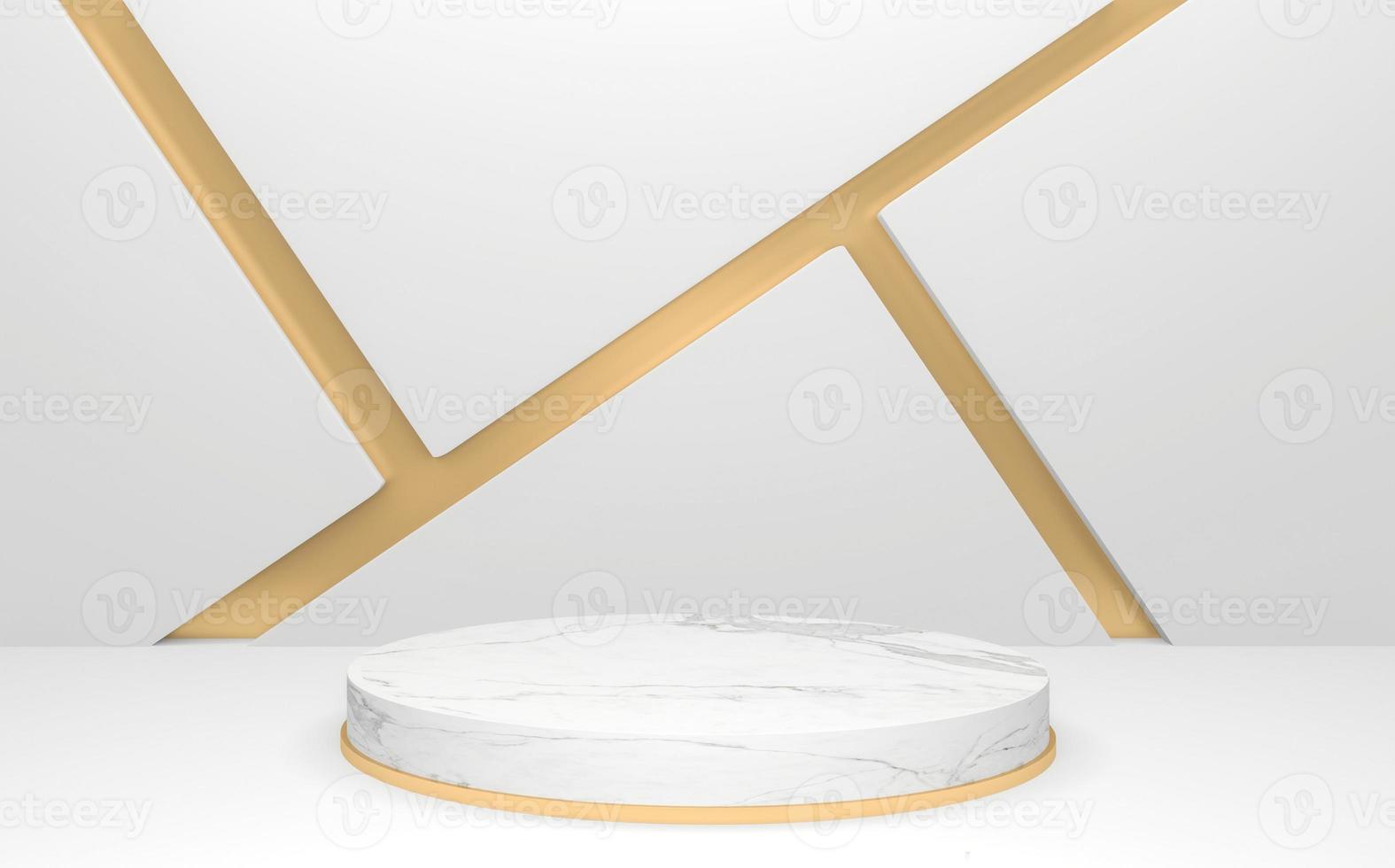 podium blanc sur fond abstrait style minimal. rendu 3D photo