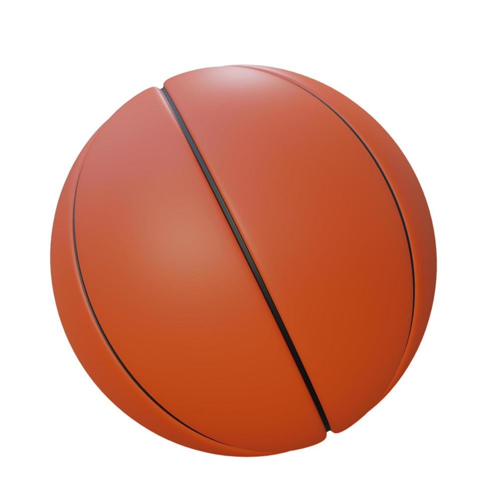 basket-ball réaliste isolé sur fond blanc photo gratuite