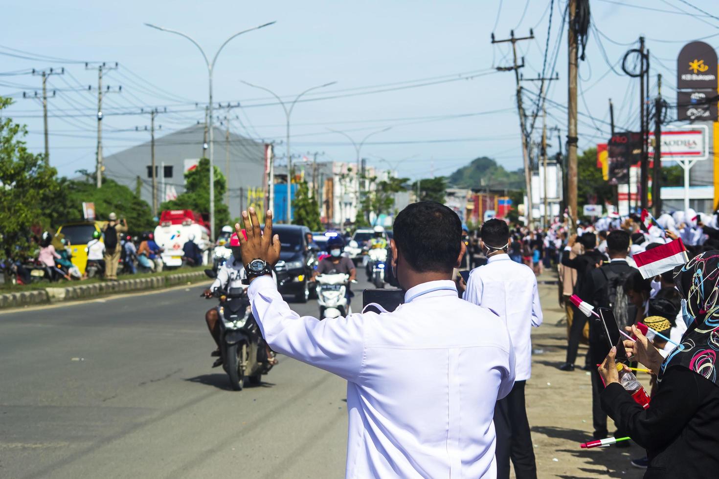 sorong, papouasie occidentale, indonésie, 4 octobre 2021. visite d'état du président de l'indonésie, joko widodo. photo