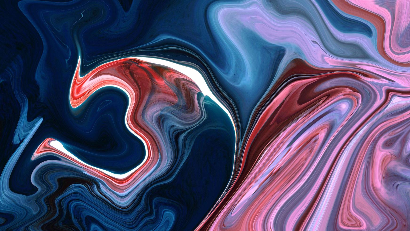 texture spirale de luxe abstrait tourbillon bleu foncé coloré et motif acrylique liquide de peinture sur noir. photo