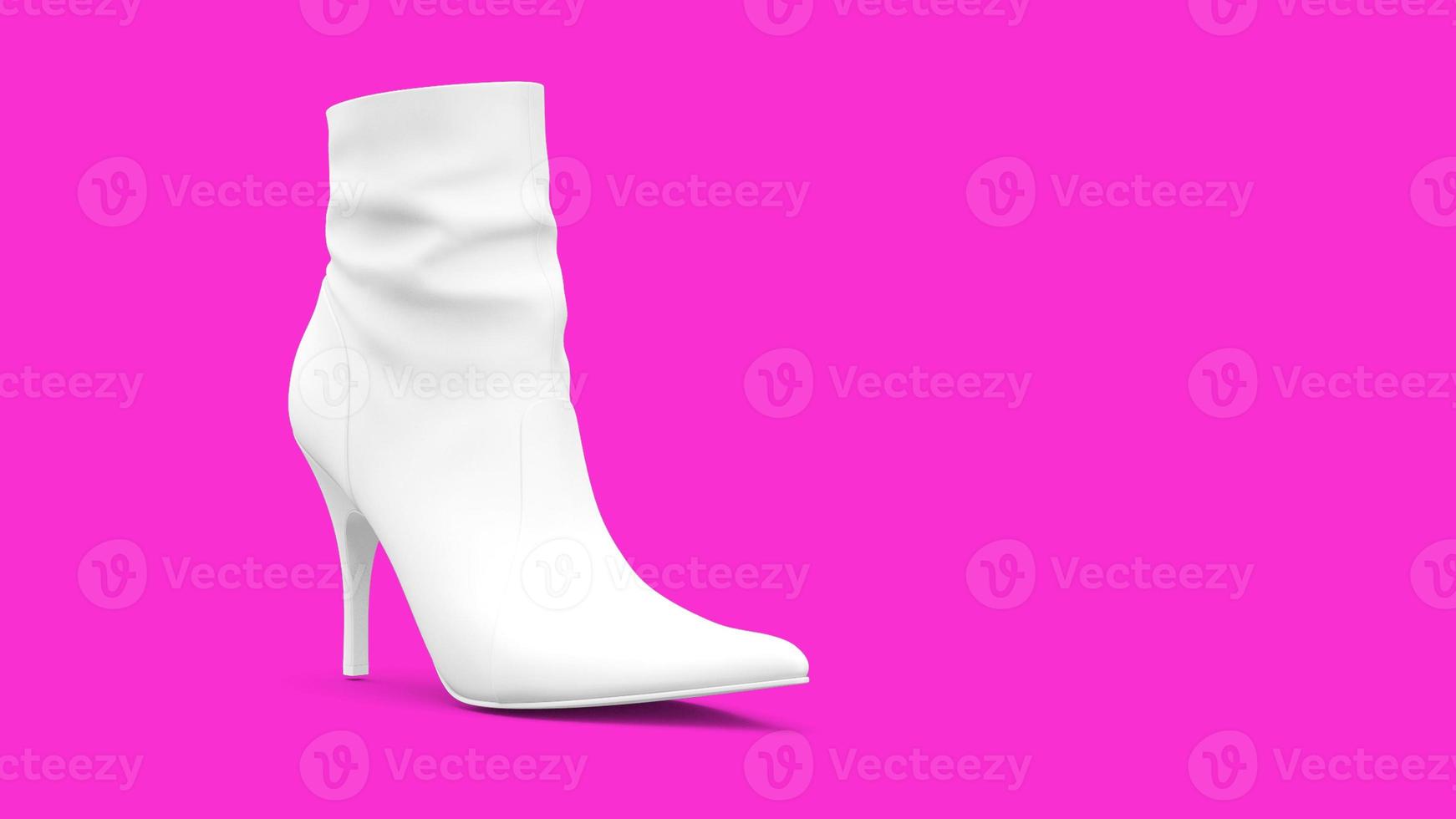 chaussures à talons hauts glamour blanc rendu 3d. adapté à votre élément de conception de beauté. photo