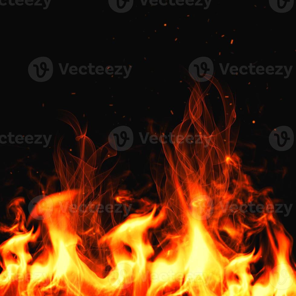 texture de particules de superposition de flammes de grand feu rouge texture de feu de fumée parfaite photo
