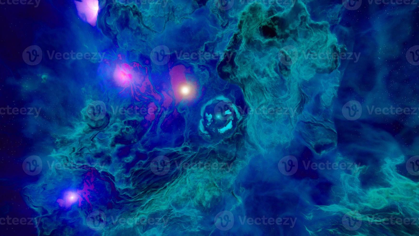 espace bleu clair nébuleuse sombre galaxie dans l'espace lointain et beauté de l'univers photo