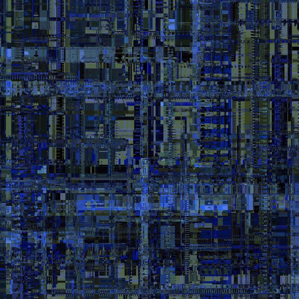 bleu foncé unique glitch texturé signal abstrait abstrait pixel glitch erreur photo