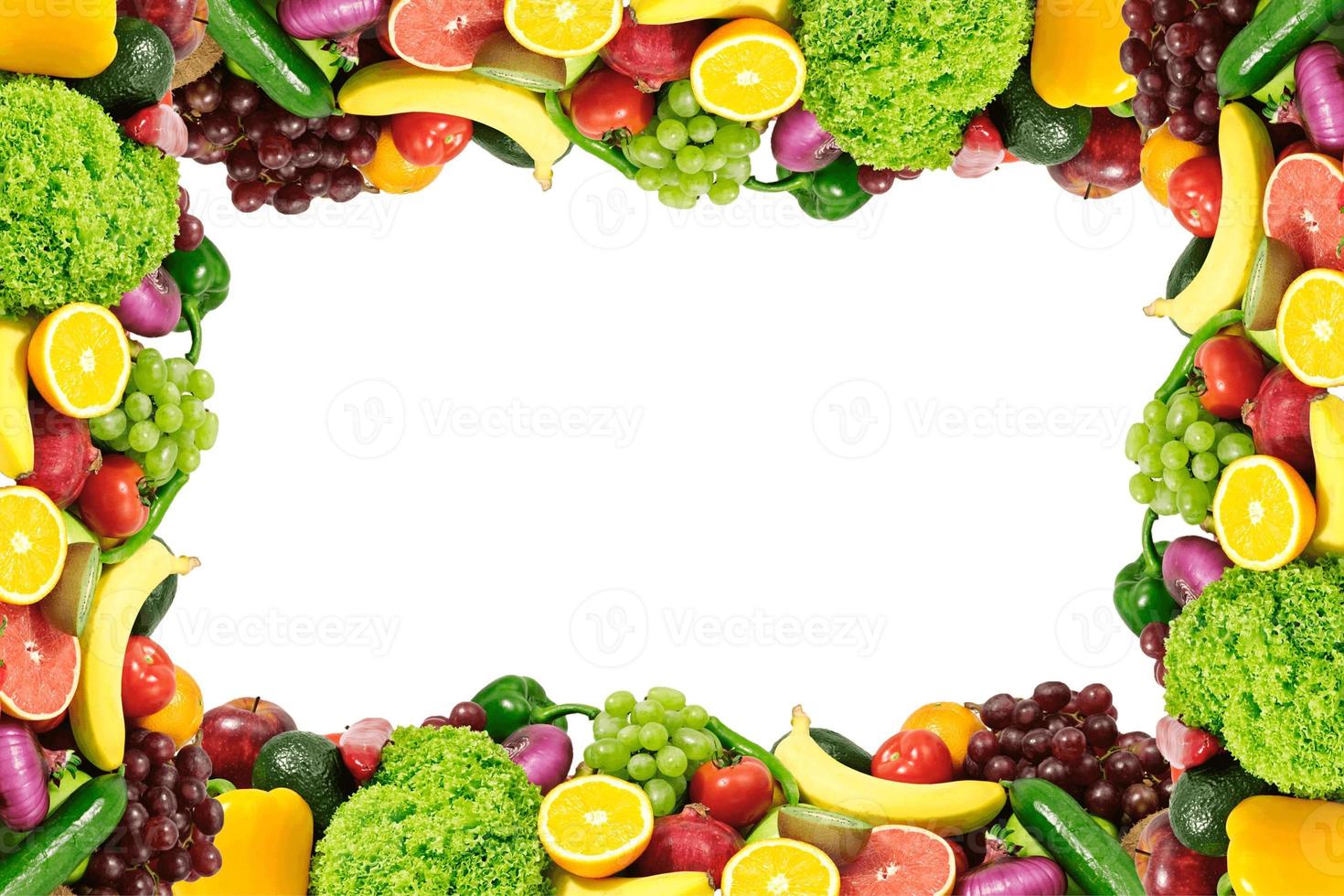 fond de nourriture, fond de fruits et légumes avec espace de copie pour le texte, ingrédients alimentaires frais pour la cuisine, vue de dessus avec espace de copie, bannière publicitaire alimentaire photo