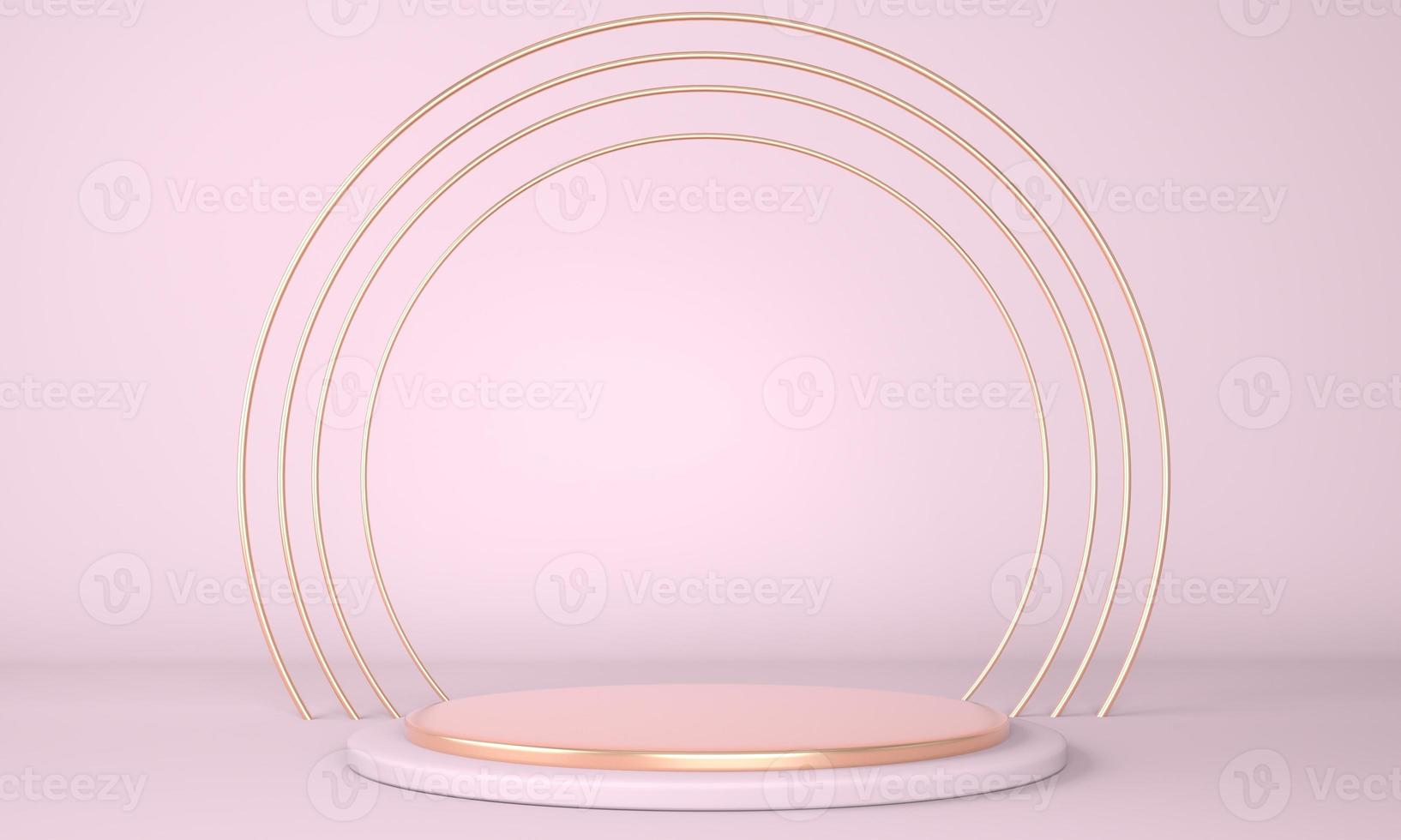 podium de produit sur fond pastel 3d. concept abstrait de géométrie minimale. thème de plate-forme de stand de studio. étape de présentation de l'exposition et du marketing d'entreprise. photo