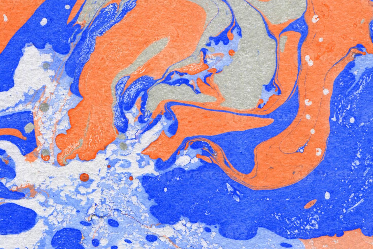 abstrait encre background.winter textures de papier d'encre de marbre bleu et orange sur fond aquarelle blanc.wallpaper pour le web et la conception de jeux. photo