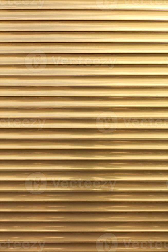 l'arrière-plan et la texture des stores métalliques de couleur dorée. photo