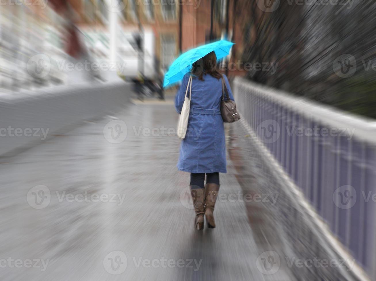 fille sous la pluie photo