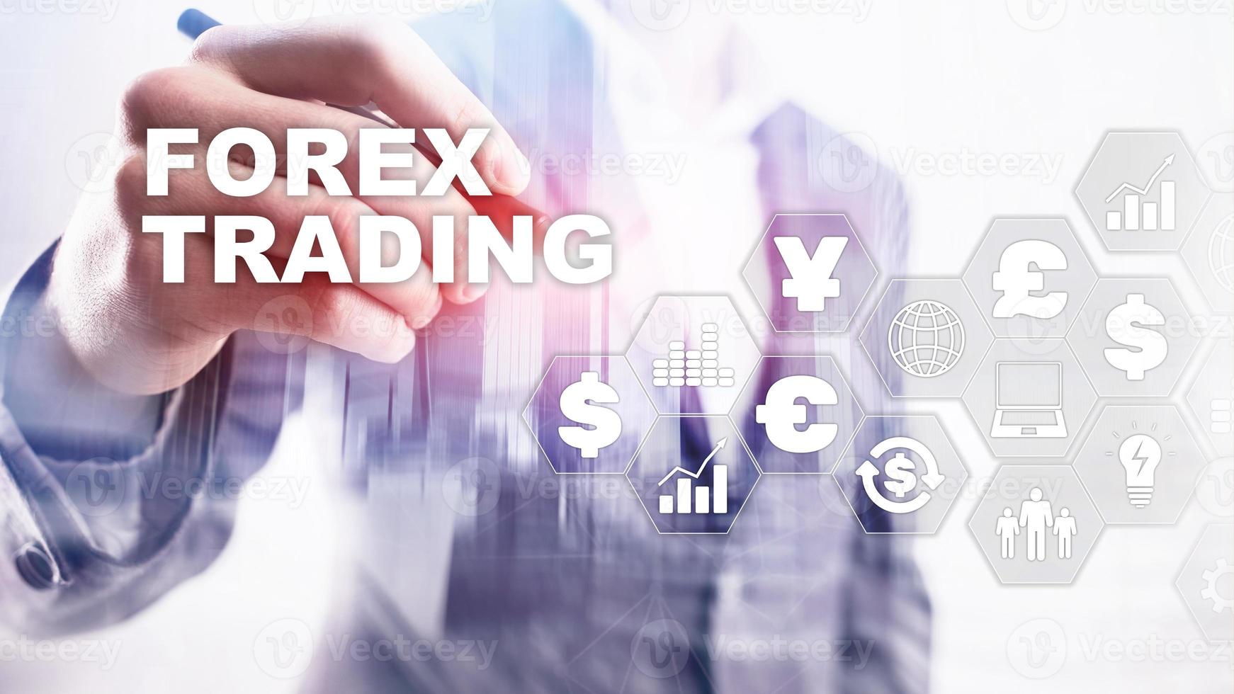 trading de devises. concept graphique adapté à l'investissement financier ou aux tendances économiques. fond d'affaires photo