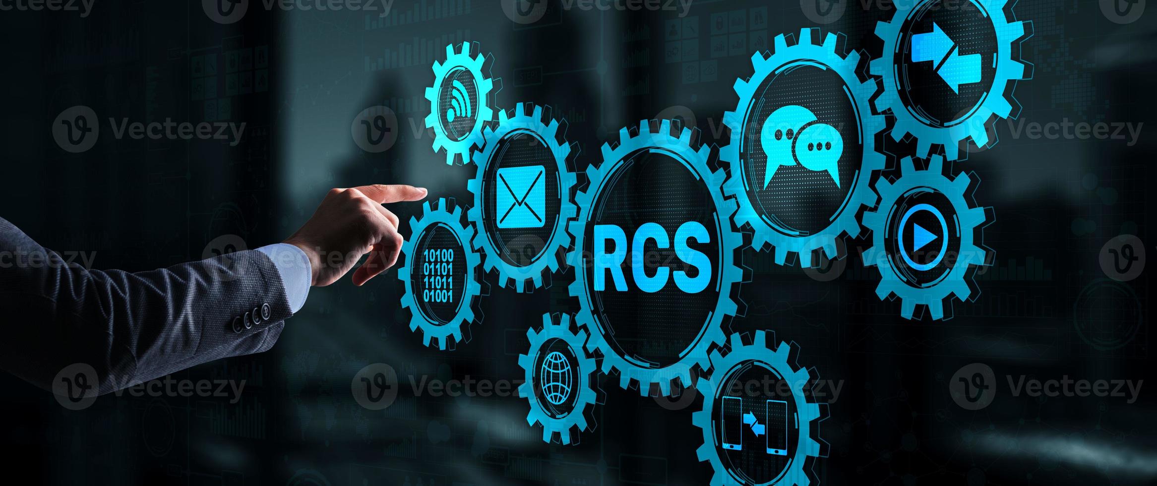 services de communication riches. protocole de communication. rcs. concept technologique photo