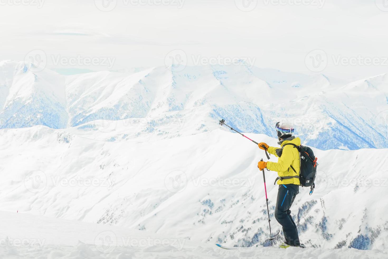 ski en station d'hiver photo