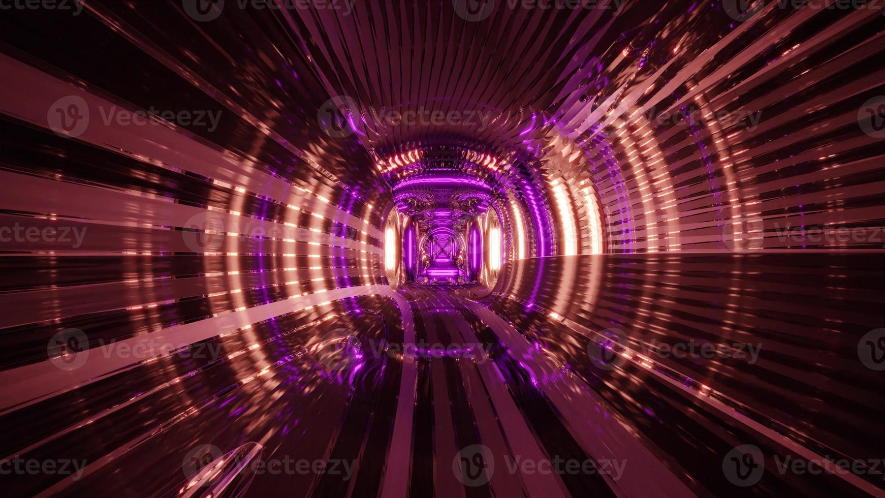 Illustration 3d du tunnel moderne 4k uhd photo