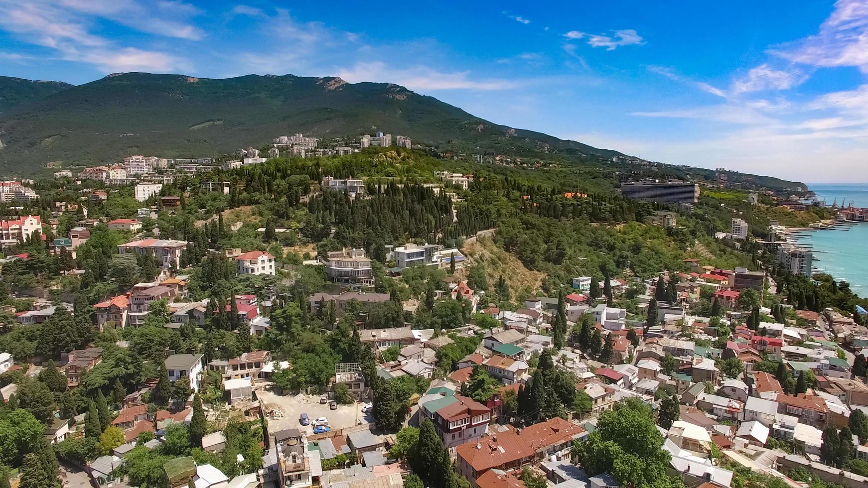 vue aérienne du paysage urbain. photo