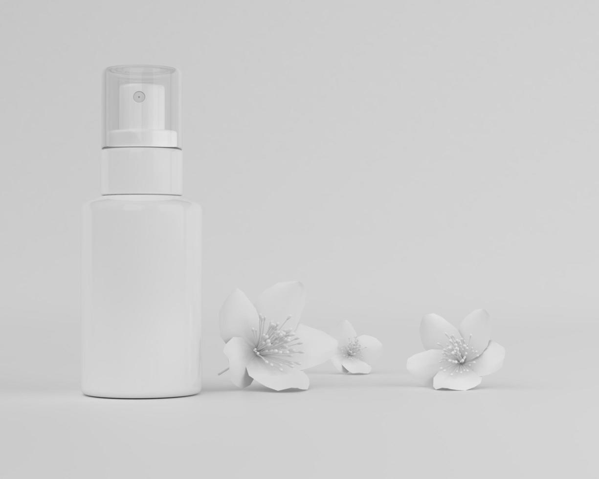 tube d'aérosol pour la médecine ou les cosmétiques sur fond blanc photo
