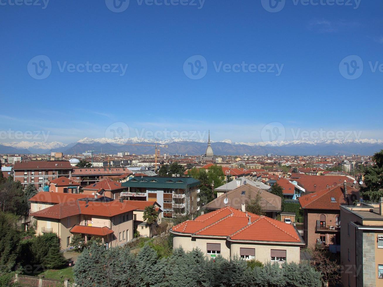 vue aérienne de turin photo