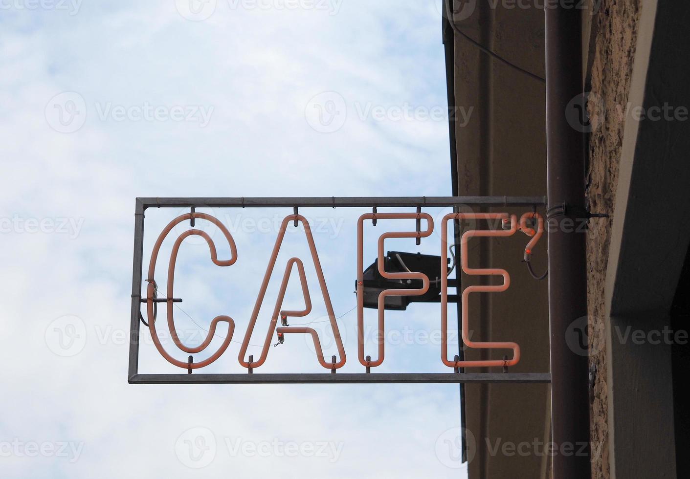 enseigne de café au néon photo