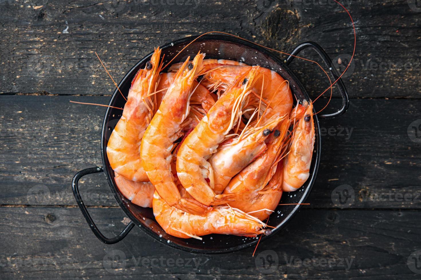 crevettes nourriture crevettes fruits de mer repas sain régime pescetarien photo
