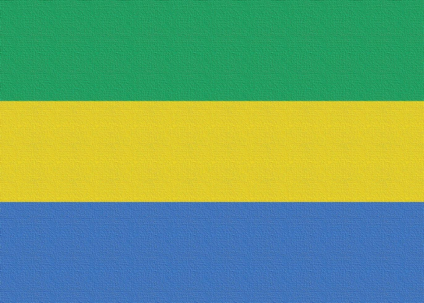 illustration du drapeau national du gabon photo
