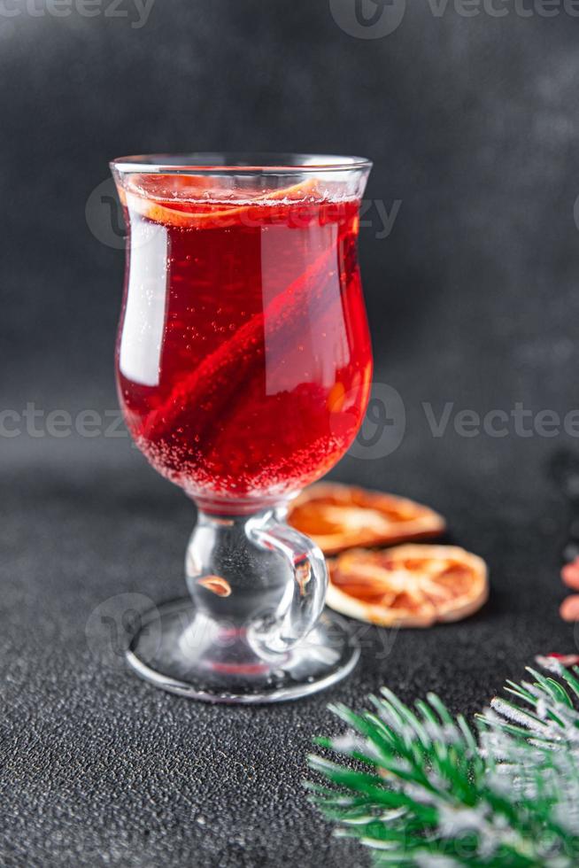 vin chaud mousseux vacances noël cocktail fête grog vin épices nouvel an boisson photo