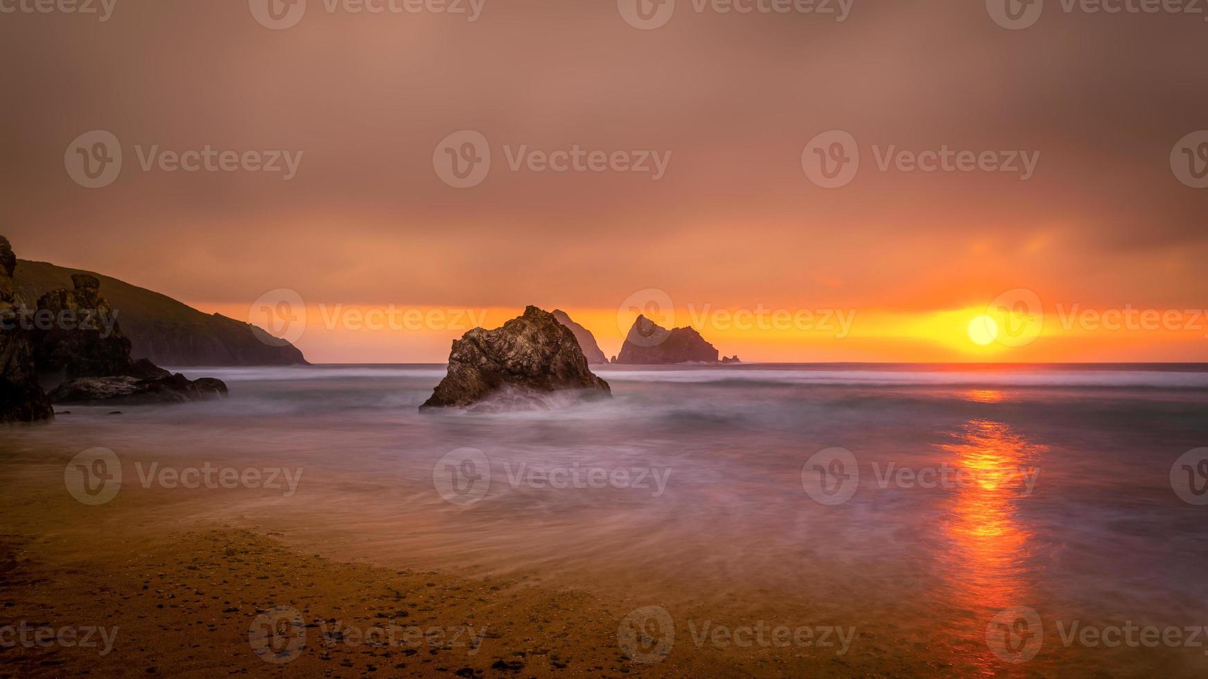 Cornouailles plage de Holywell photo