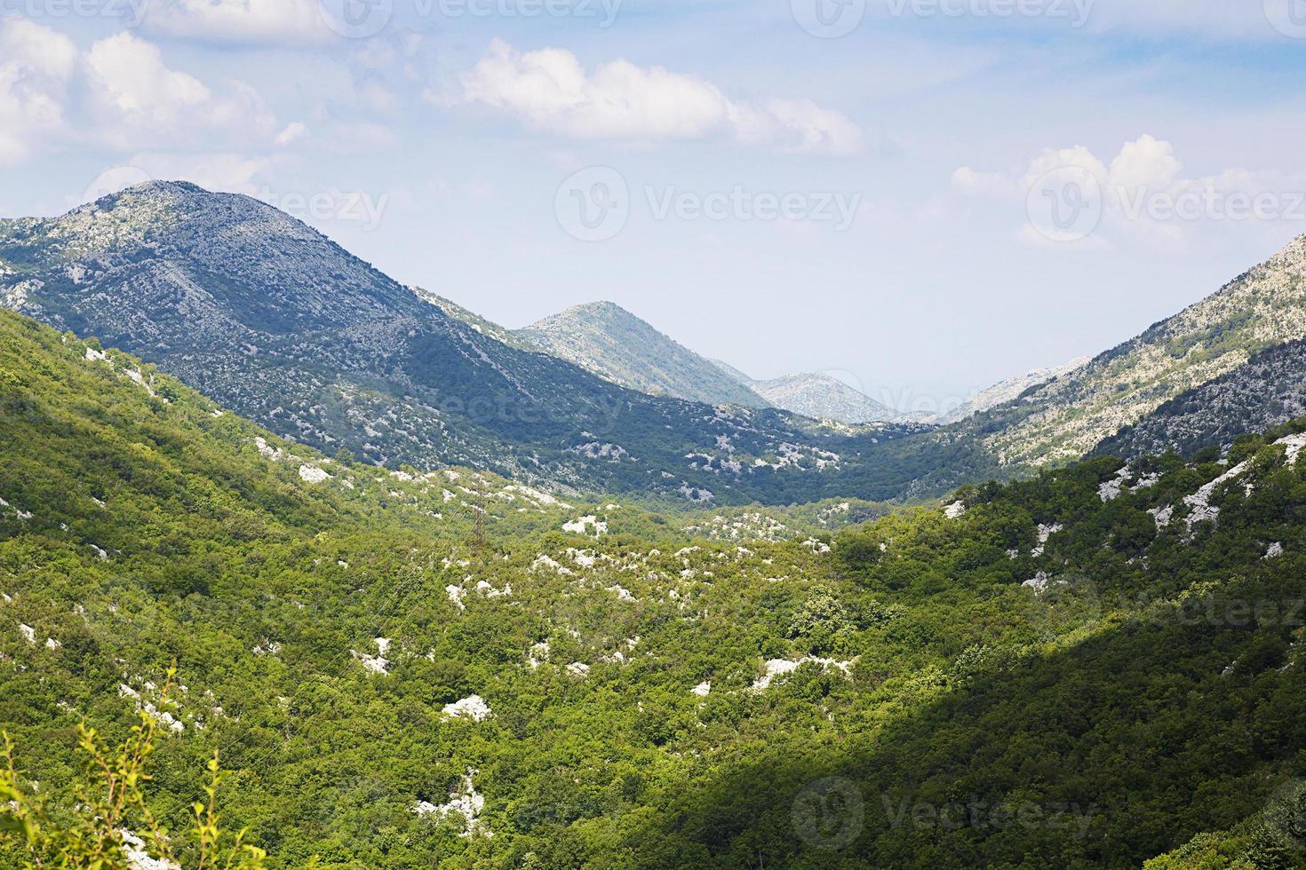 panorama sur les montagnes monténégrines. photo