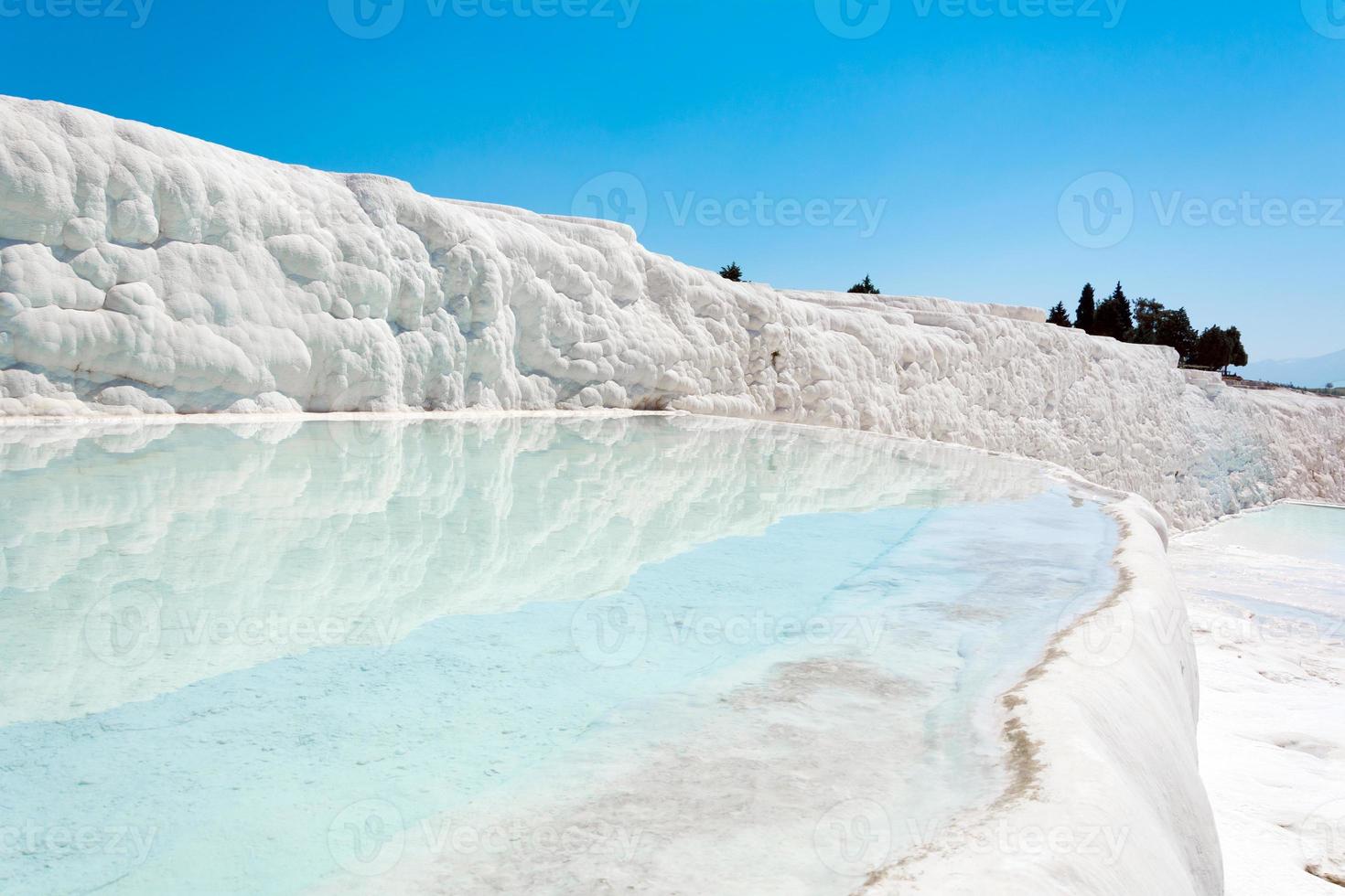 piscines et terrasses en travertin naturel à Pamukkale, Turquie. Pamukkale, qui signifie château de coton en turc. photo