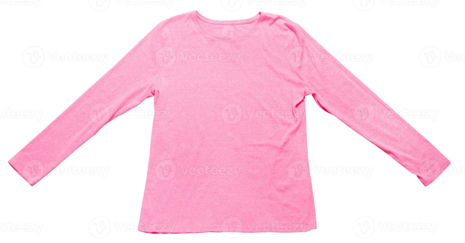 sweat-shirt blanc sport pastel rose pâle isolé sur blanc, sweat-shirt rose sur fond blanc photo