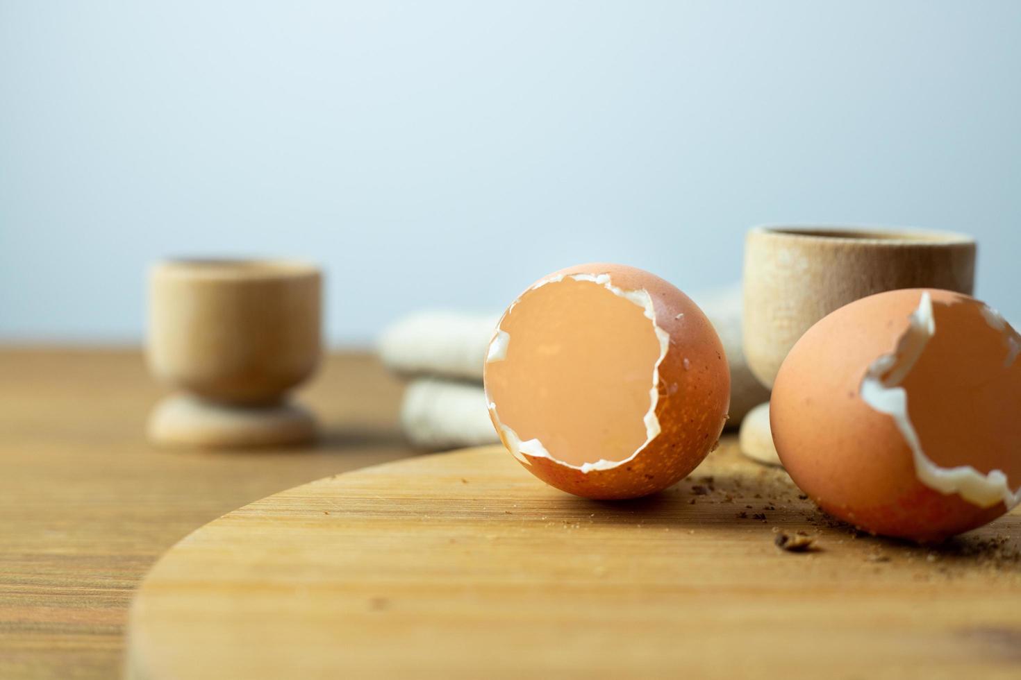 œuf à la coque. délicieux petit déjeuner sain. photo