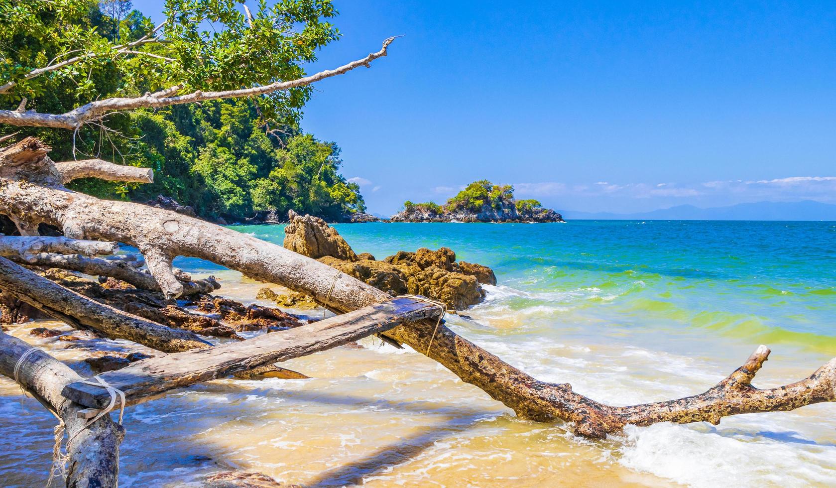 paradis tropical aow kwang peeb beach koh phayam island thailand. photo