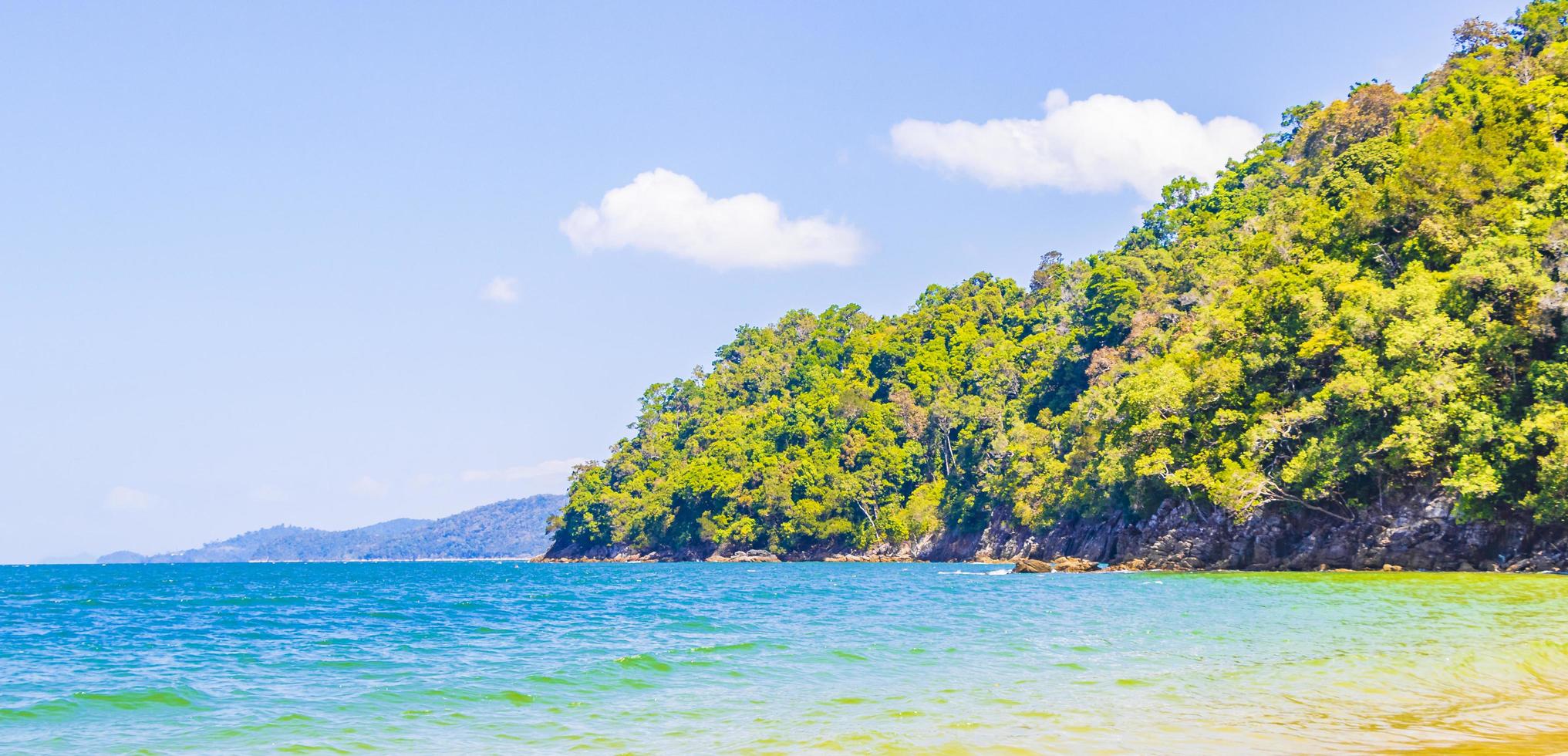 paradis tropical aow kwang peeb beach koh phayam island thailand. photo