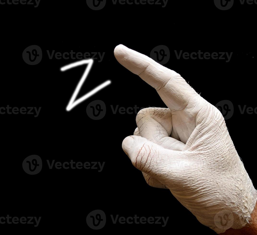 lettre de langue des signes z photo