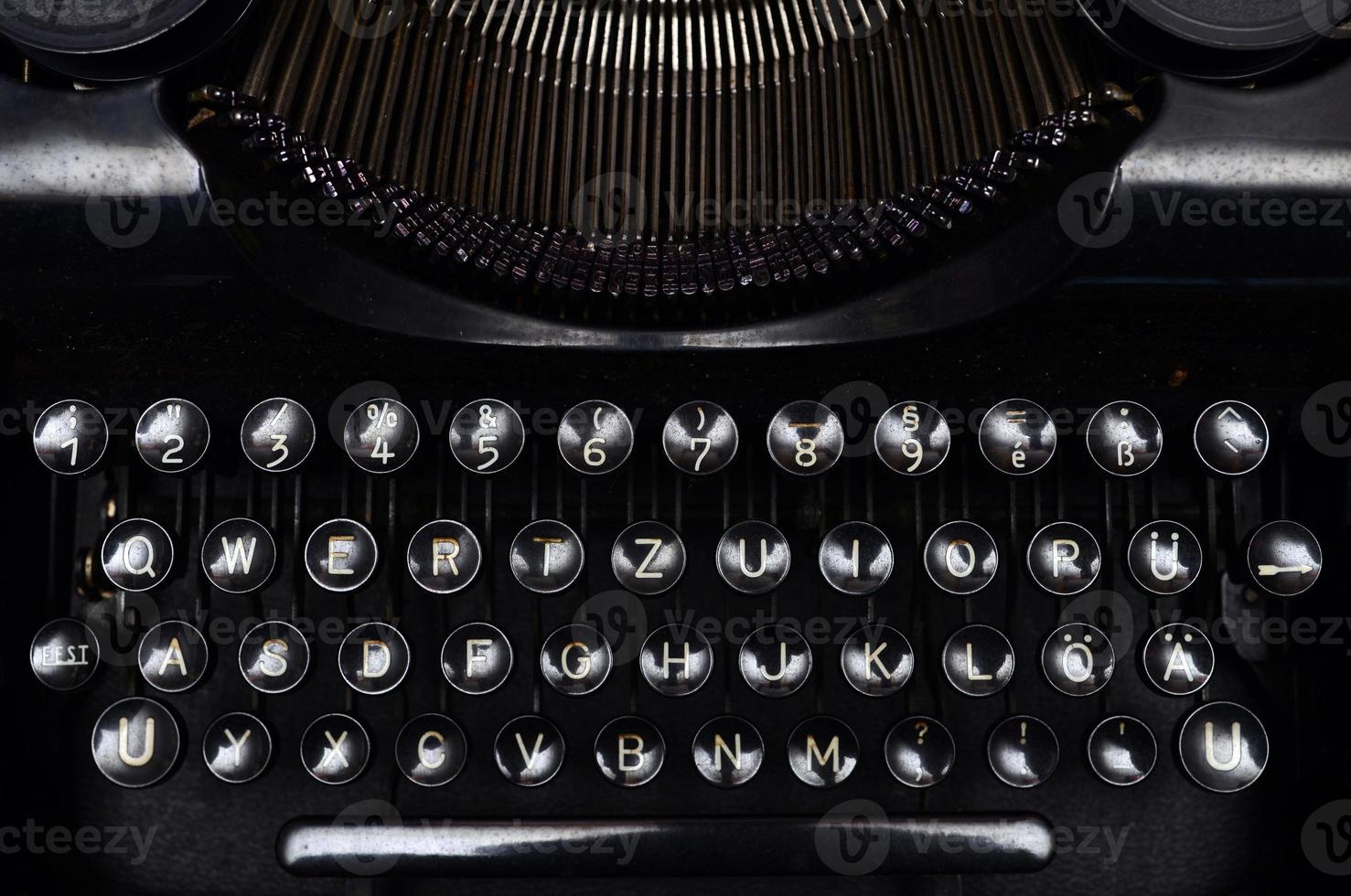 clavier de machine à écrire vintage photo