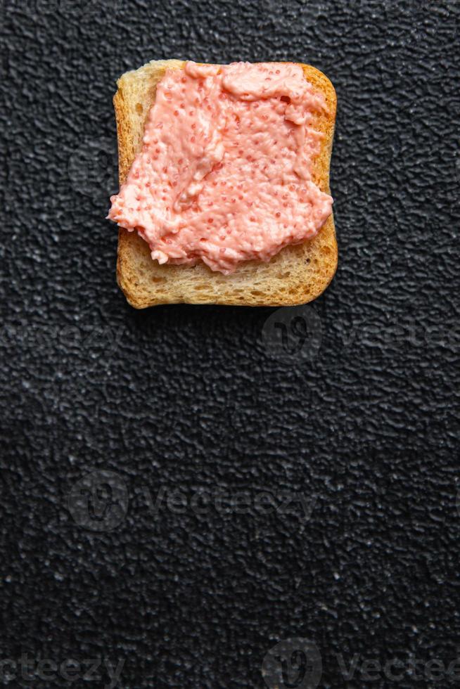 roe de capelan caviar smorrebrod sandwich alimentaire contexte photo