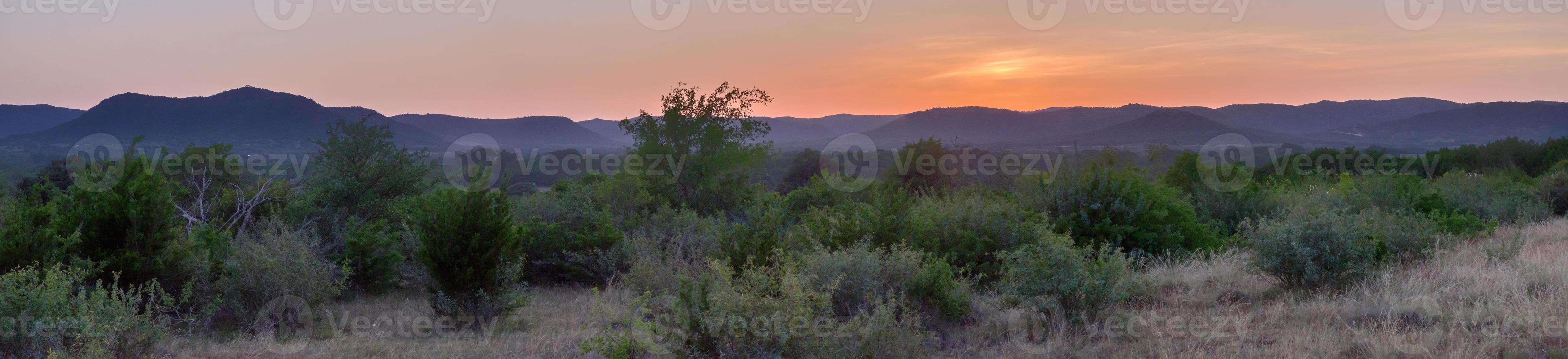 texas colline pays coucher de soleil photo