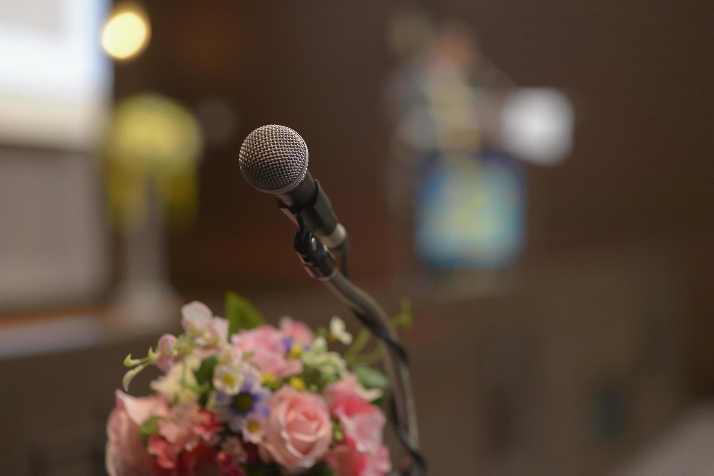 microphone dans la salle de réunion conférence photo