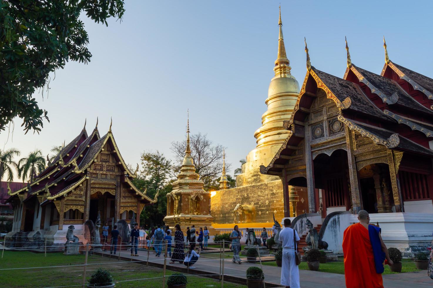 temple wat phra singh chiang mai thaïlande11 janvier 2020construction de wat phra singh en 1345 lorsque le roi payu le cinquième roi de la pagode de la dynastie mangrai a construit pour le père kham khu foo. photo