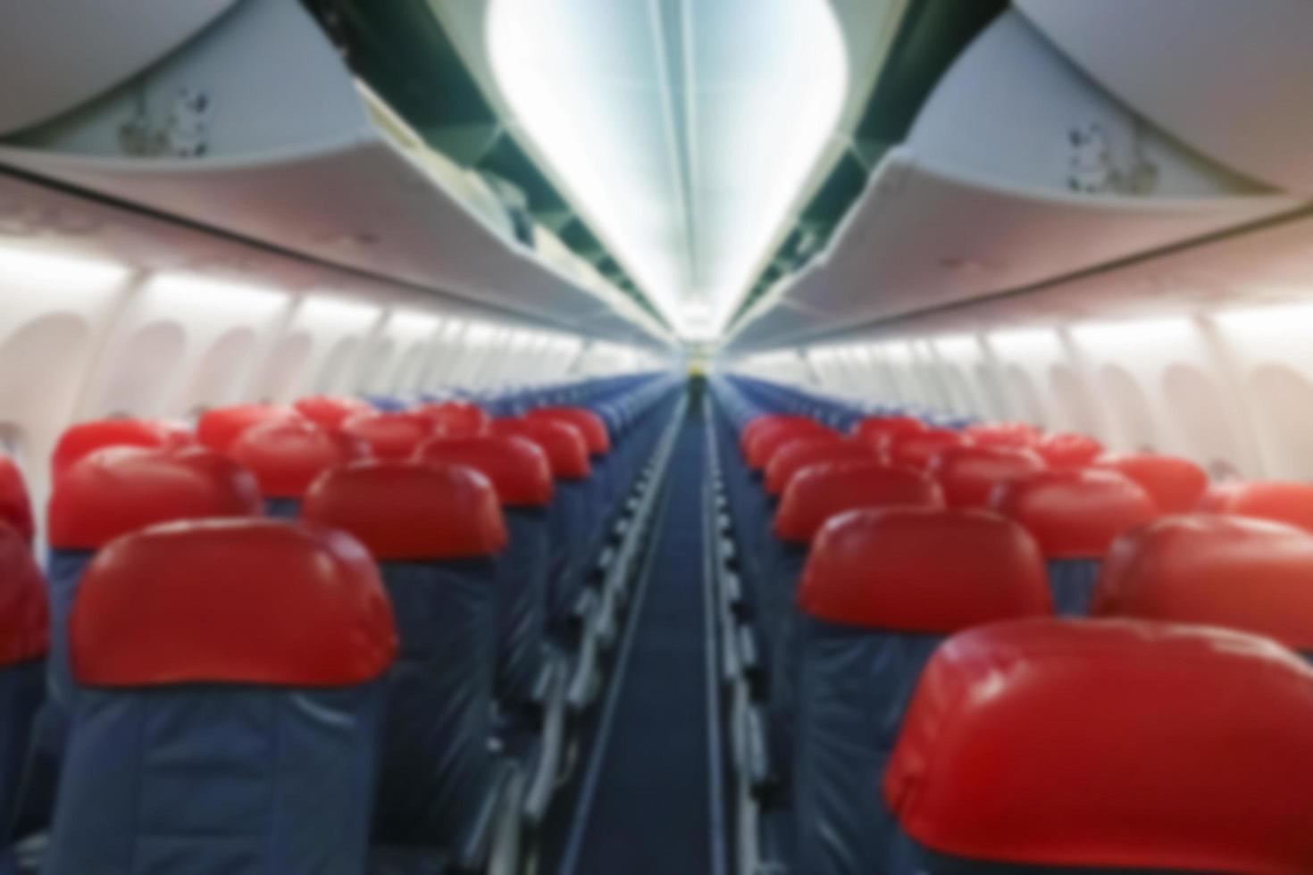 arrière-plan flou de sièges d'avion à bord photo