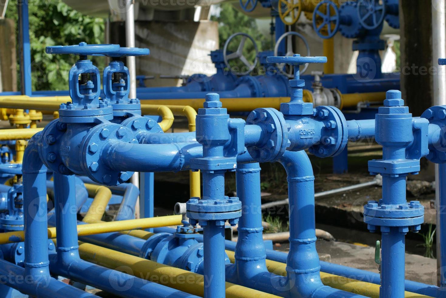 Vannes à l'usine à gaz, mise au point sélective de la soupape de sécurité de pression photo