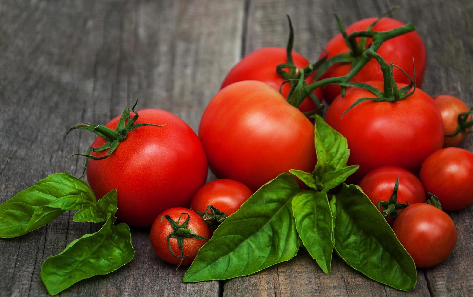 tomates fraîches sur une table photo