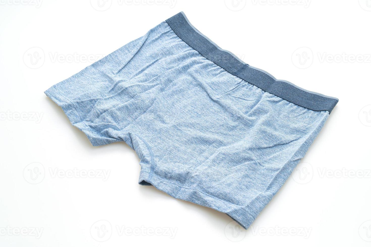 sous-vêtements pour hommes bleus sur fond blanc photo