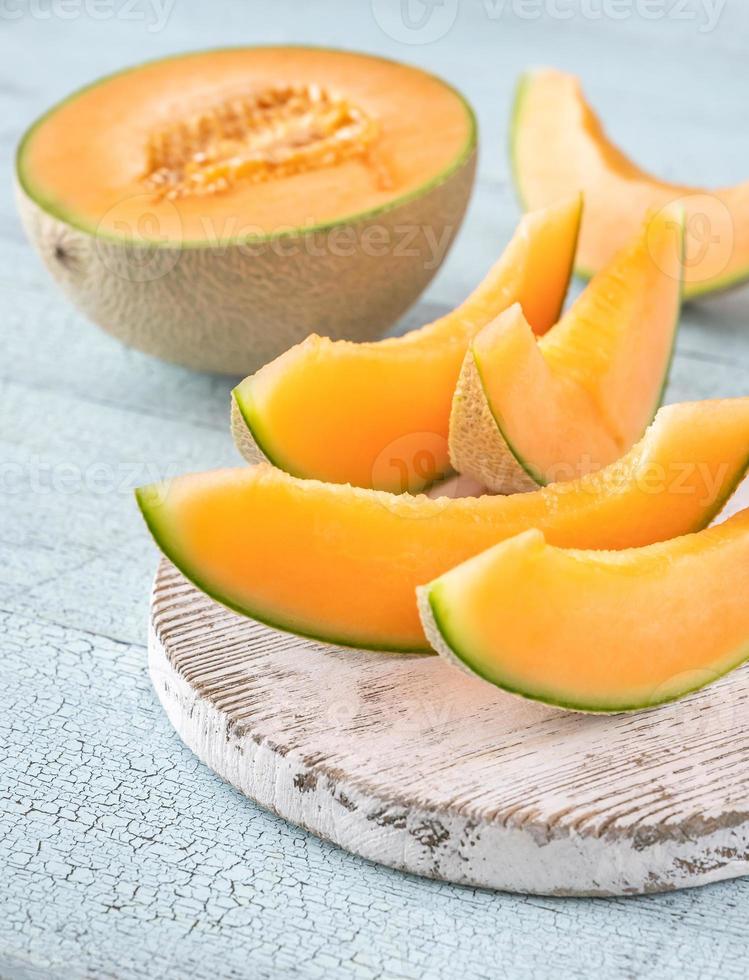 tranches de melon cantaloup photo