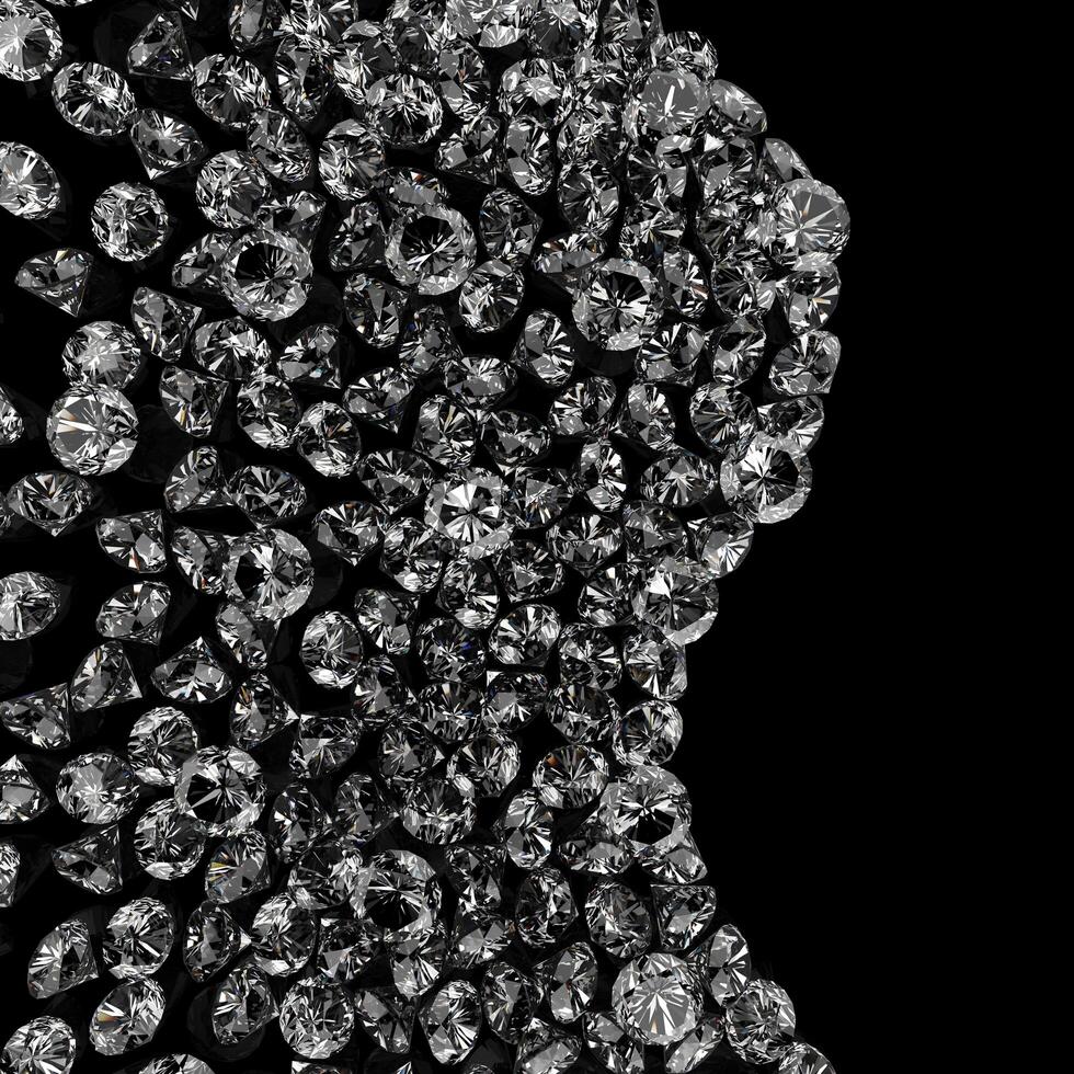 diamants sur surface noire photo