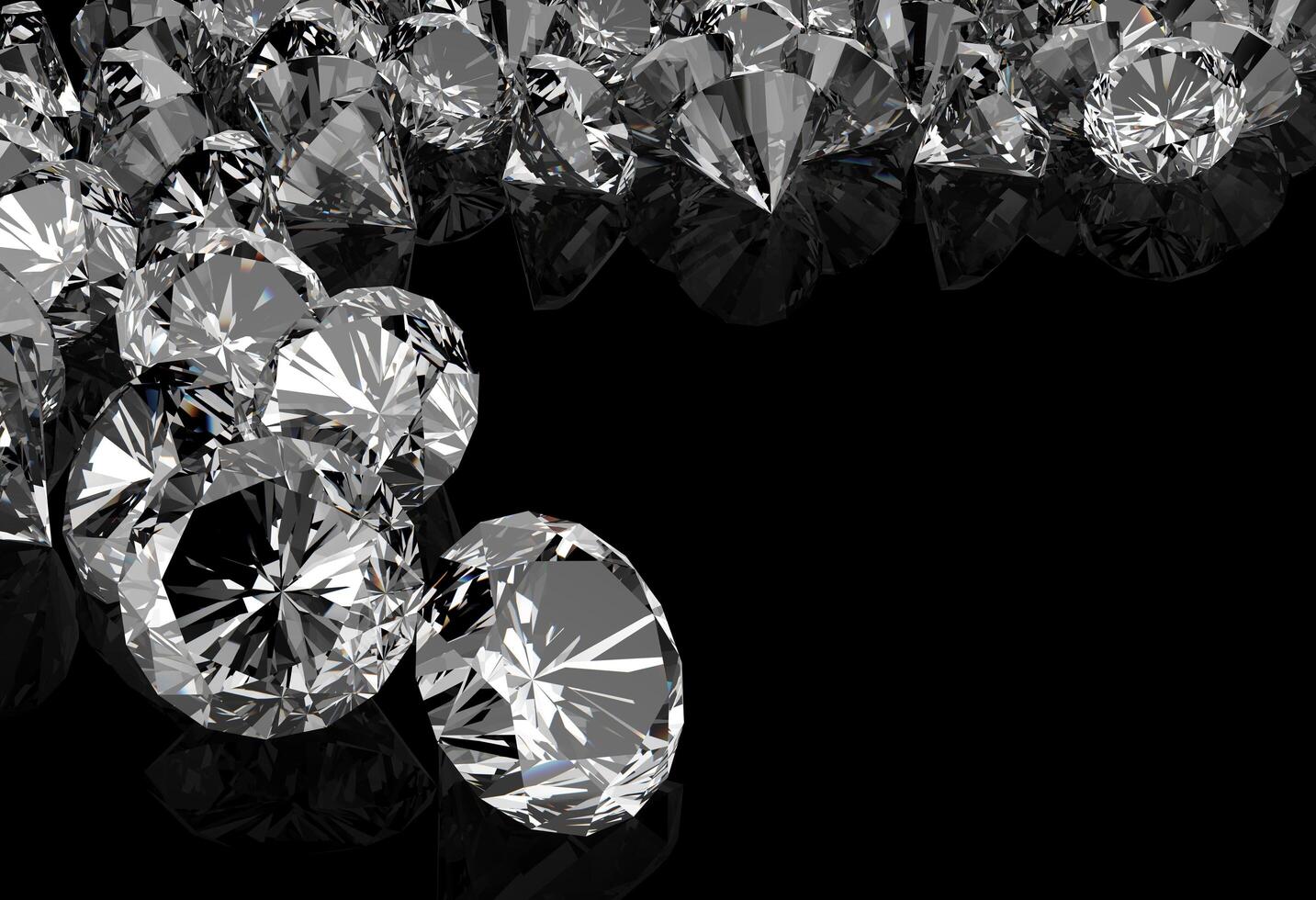 diamants sur surface noire photo