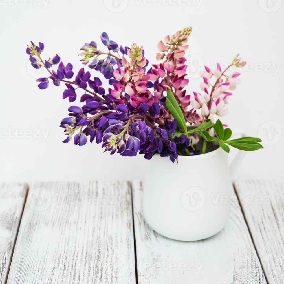 lupins dans le vase photo