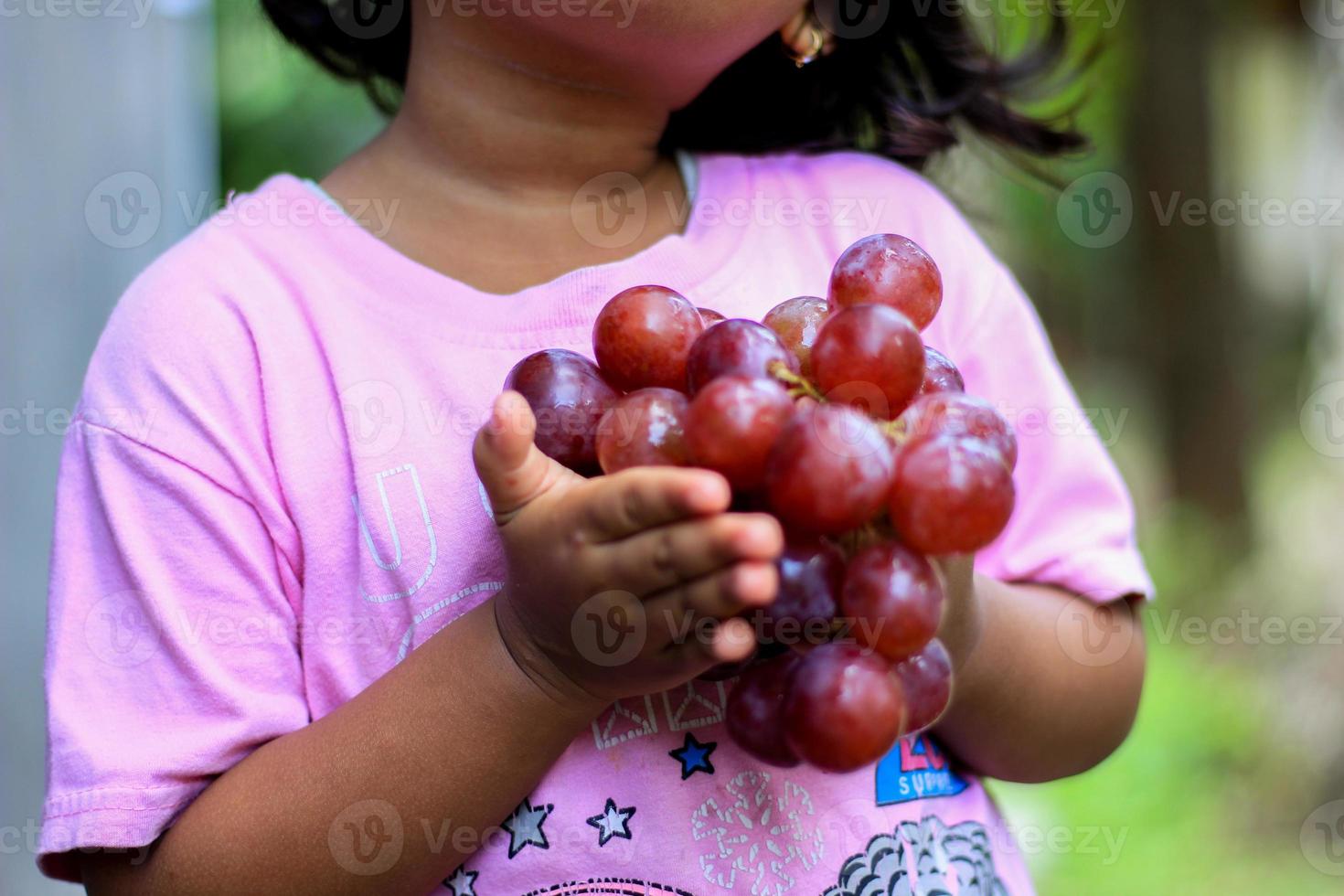 raisins rouges frais photo