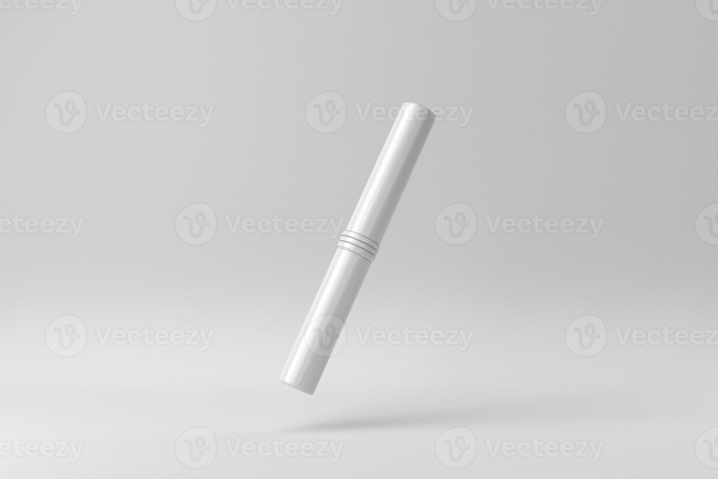 mascara de produit cosmétique, ombres à paupières sur fond blanc pour la présentation du produit. rendu 3D. photo